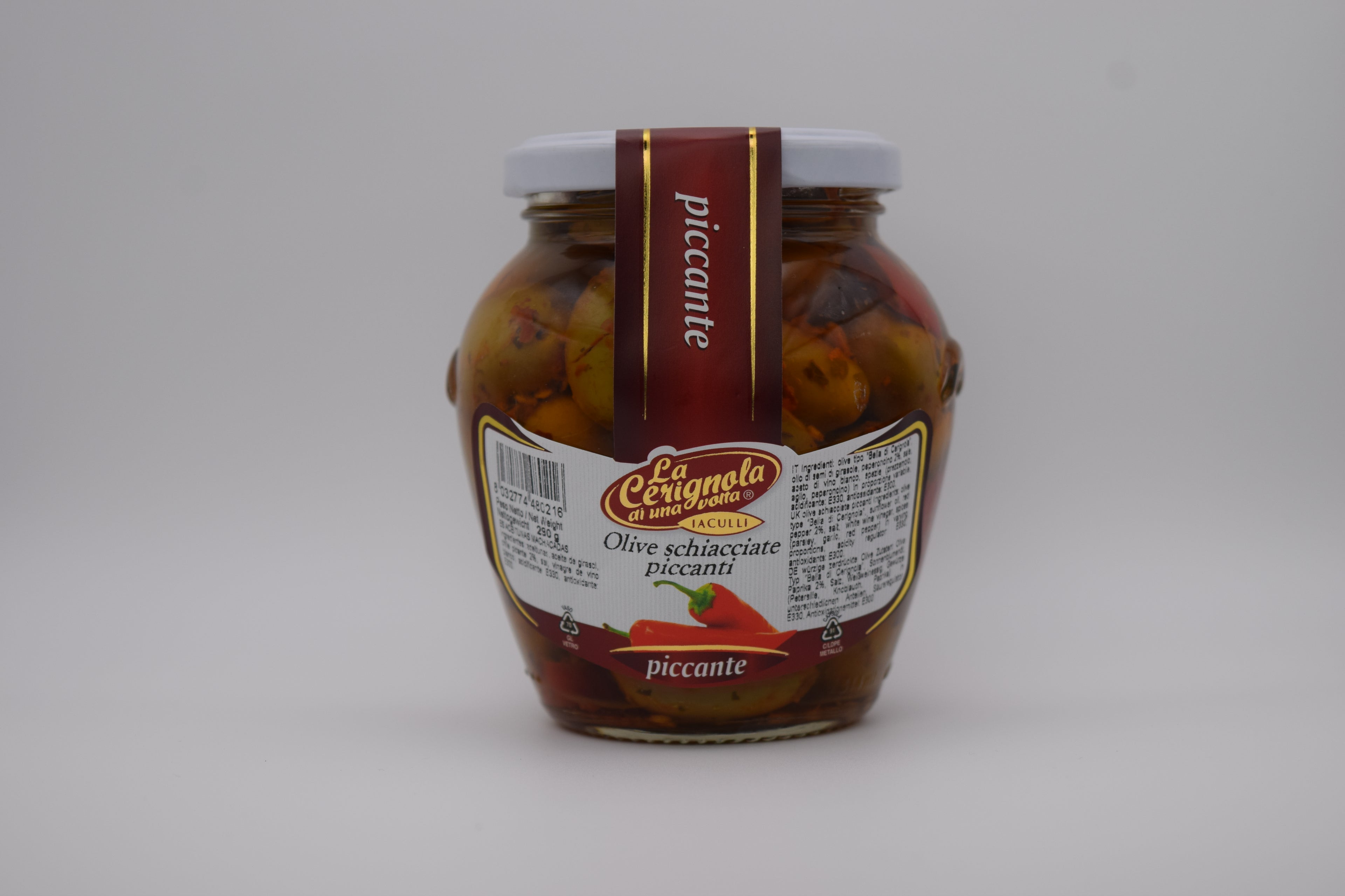 Olive schiacciate piccanti - grüne pikante Oliven