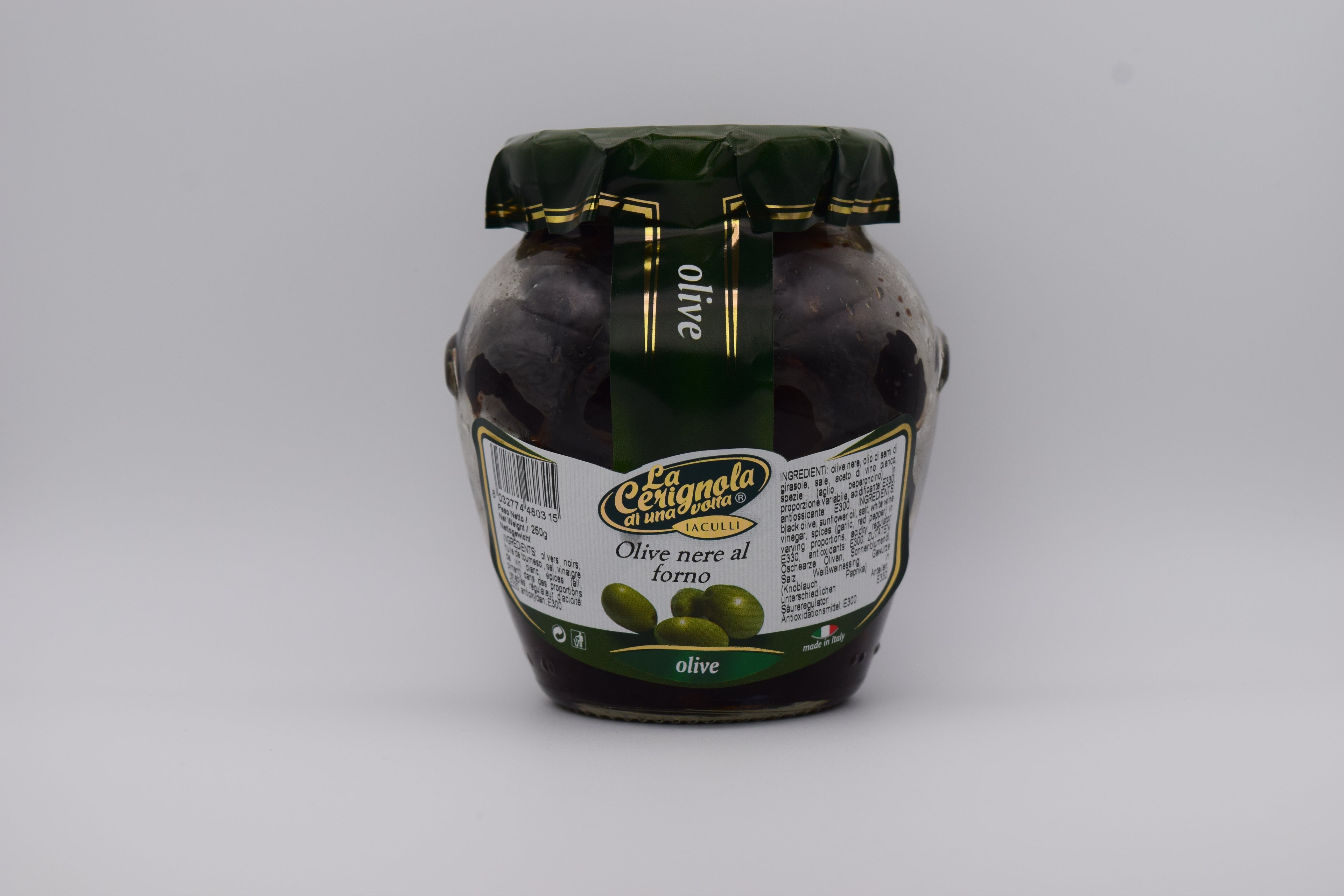 Olive nere al forno - gebackene schwarze Oliven